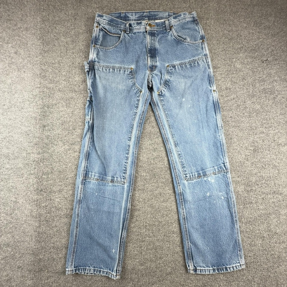 VTG Key Jeans Mens 36x32 Double knee Relaxed Carpenter Workwear Denim Pants
